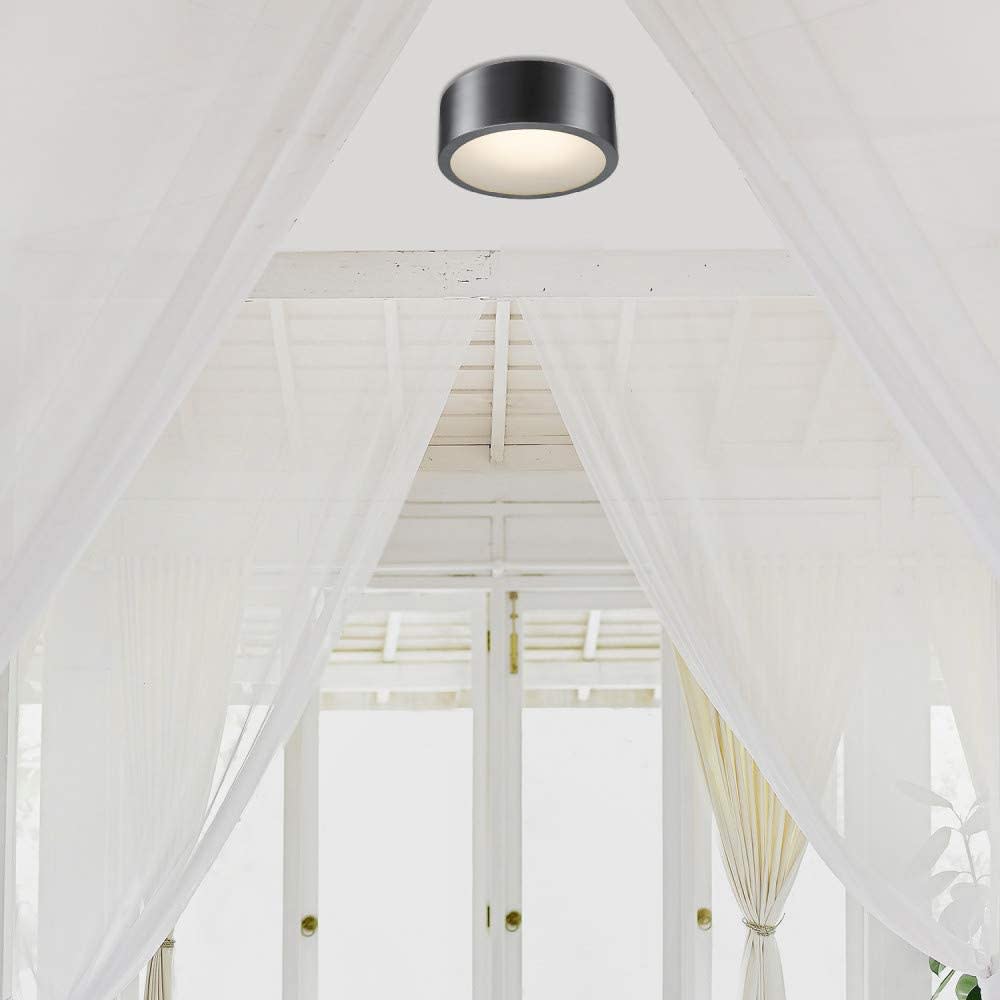 Globe Electric Edinburg Integrated LED Ceiling Light Black Iron - Ascmtools