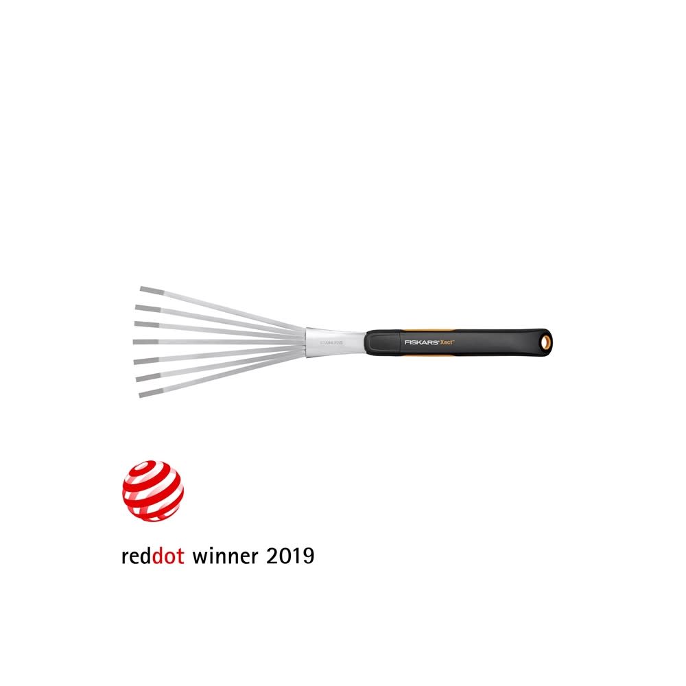 Fiskars Xact 7 Tine Garden Hand Rake with Softgrip Handle - Ascmtools
