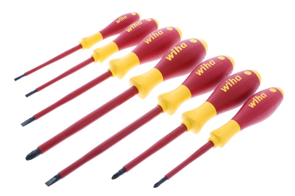 Wiha 7 Piece Insulated SoftFinish Screwdriver Set - Ascmtools