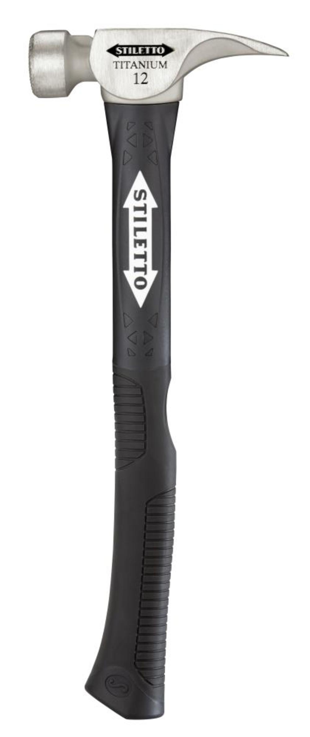 Stiletto 12 oz Titanium Milled Face Hammer with 18 in. Hybrid Fiberglass Handle - Ascmtools