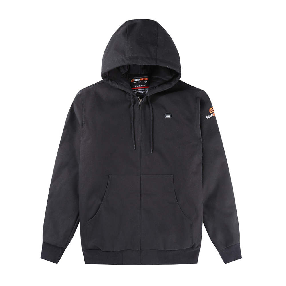 GEARWRENCH Mens Black Heated Canvas Jacket Kit 3X - Ascmtools