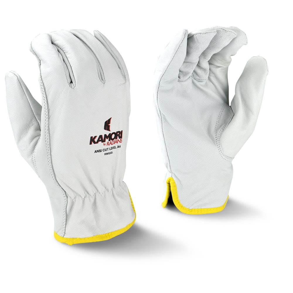 Radians KAMORI Goat Driver Cut Protection Level A4 Work Glove with Aramid Lining Medium – with Hang Tag - Ascmtools