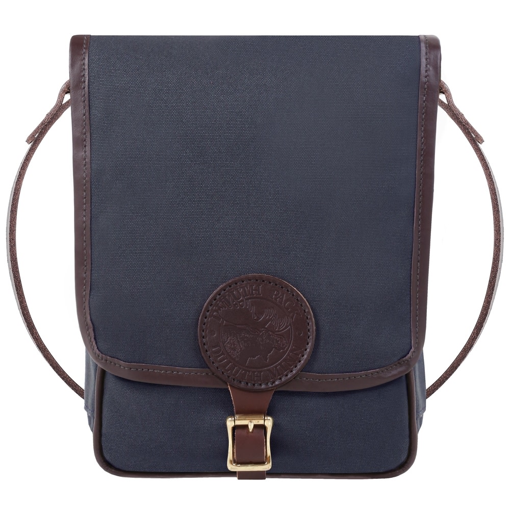 Duluth Pack Haversack with Leather Trim – Navy - Ascmtools