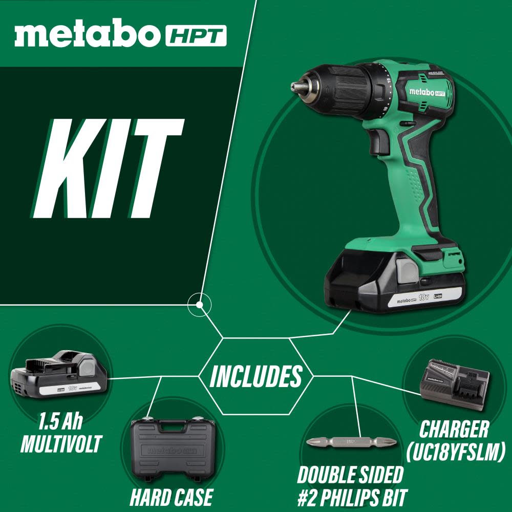 Metabo HPT 18V Brushless 1/2-in Driver Drill Kit - Ascmtools