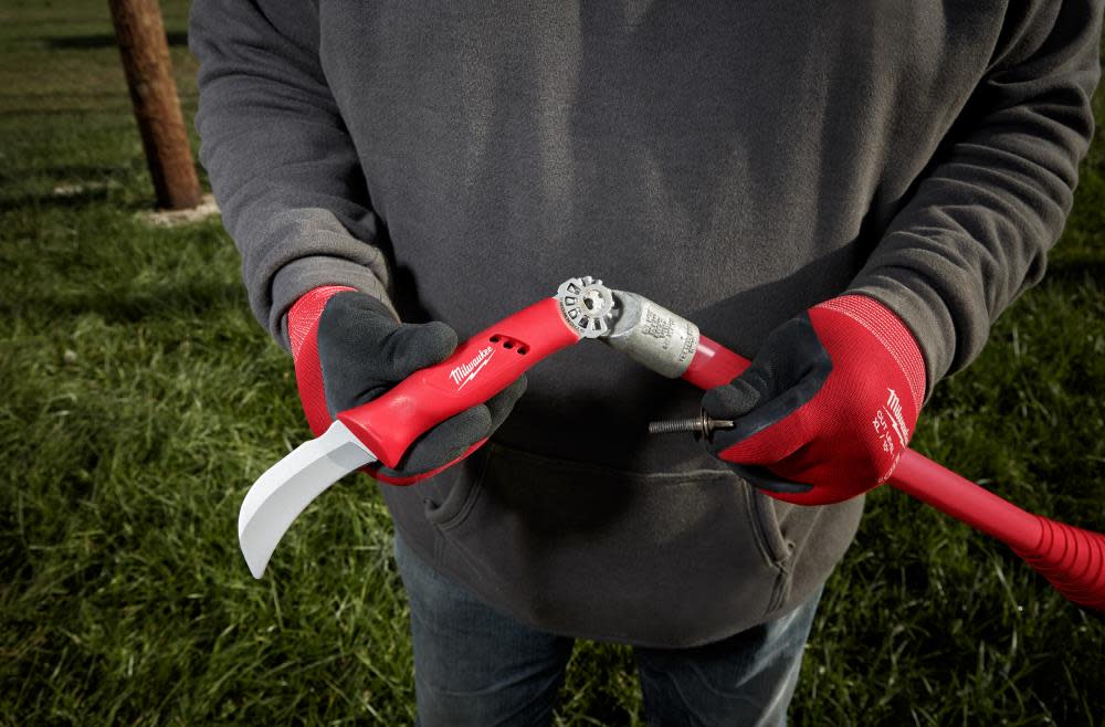 Milwaukee Lineman’s Hawkbill Knife with STICKWORK 3-in-1 Ring - Ascmtools