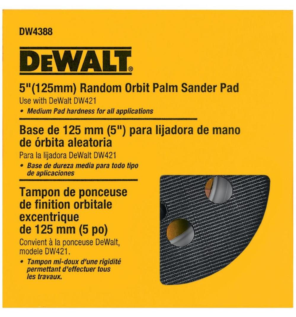 DEWALT 5-in 8-Hole Hook and Loop Pad - Ascmtools