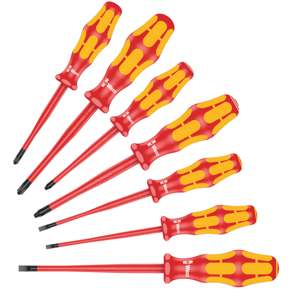 Wera Tools 7pc Kraftform Plus Series 100 160 iSS/7 Screwdriver Set - Ascmtools