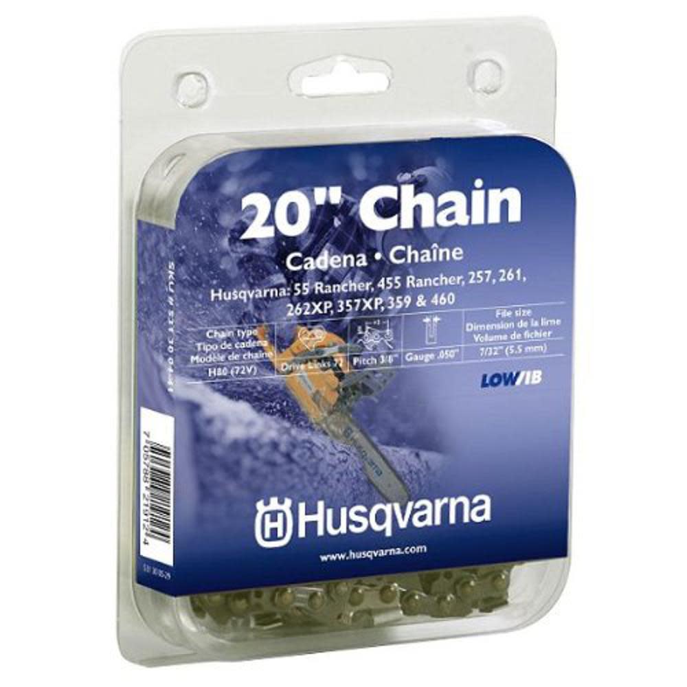 Husqvarna H80-72 20″ Replacement Chain – 3/8″ Pitch and .050″ Gauge - Ascmtools