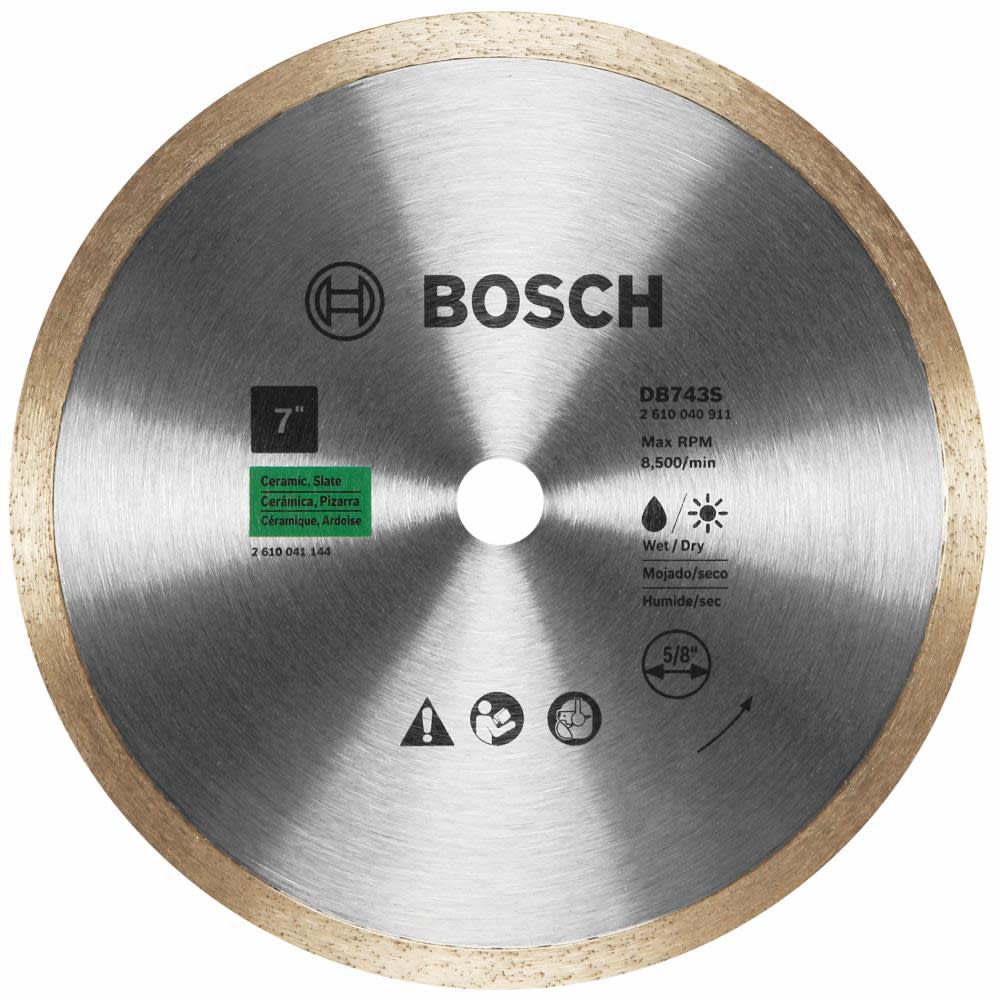 Bosch 7″ Standard Continuous Rim Diamond Blade for Clean Cuts - Ascmtools