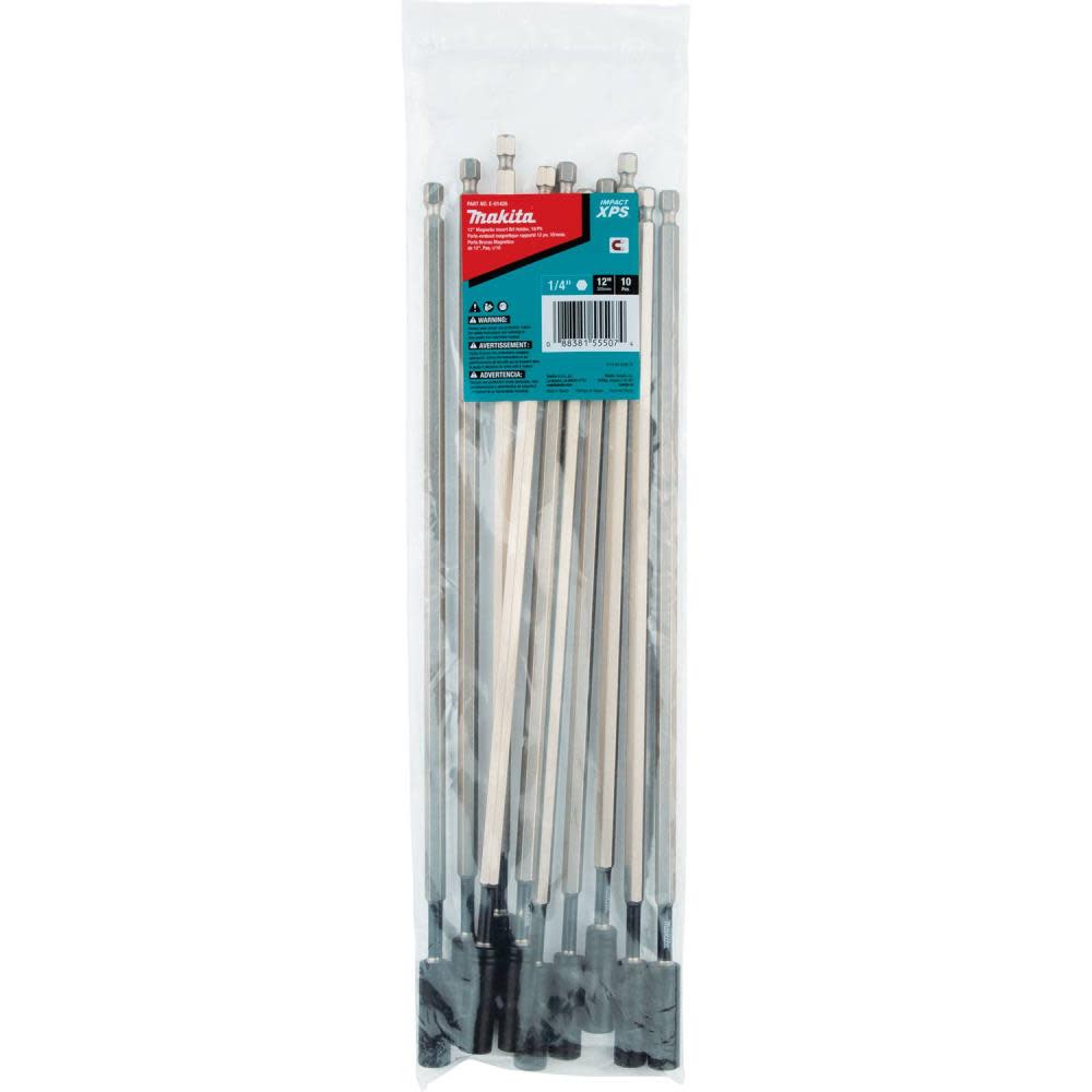 Makita Impact XPS 12″ Magnetic Insert Bit Holder 10/pk Bulk - Ascmtools