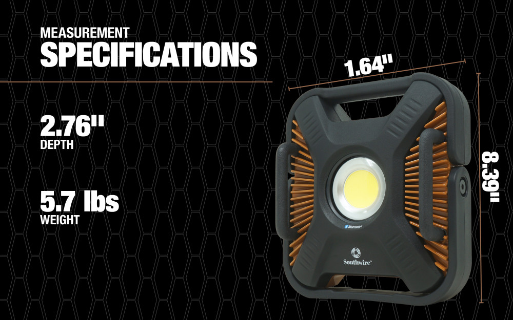 Southwire Work Light LED Rechargeable 6000 Lumen - Ascmtools