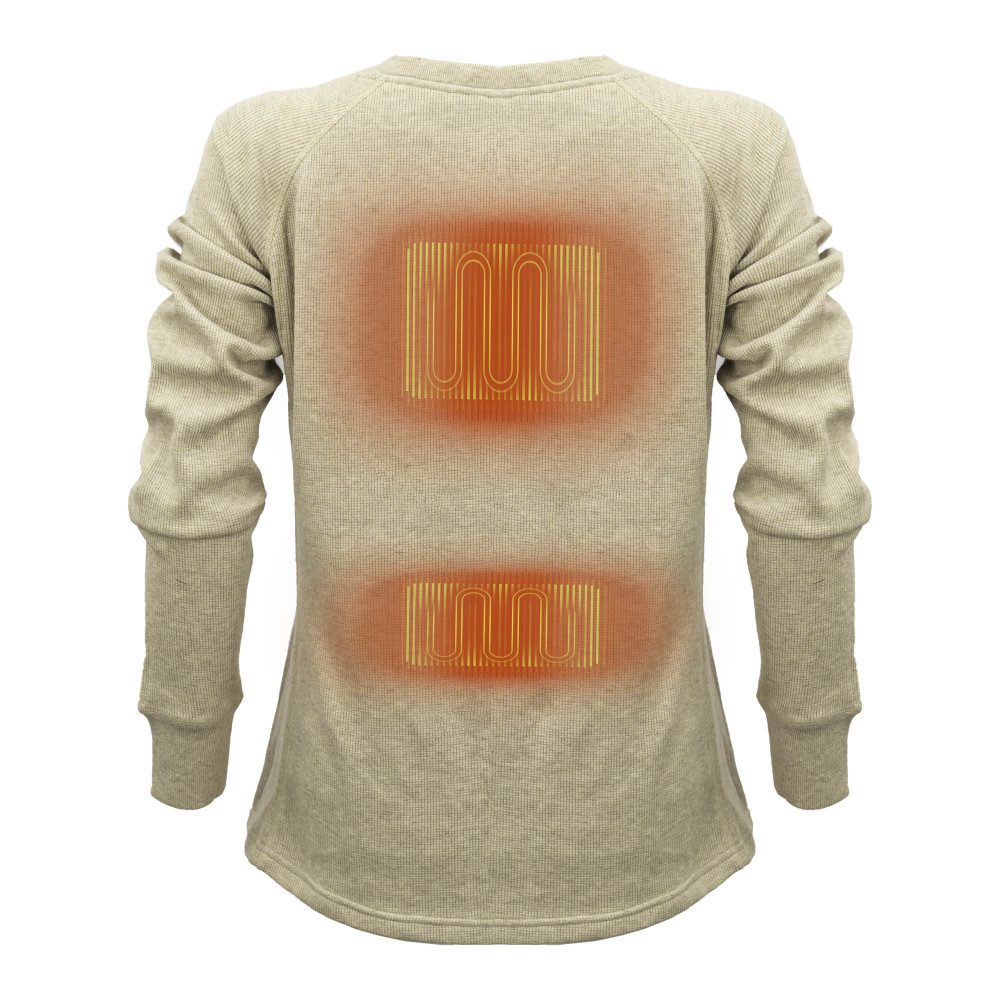 Mobile Warming Thermick Baselayer Shirt Womens 7.4V Tan Extra Small - Ascmtools