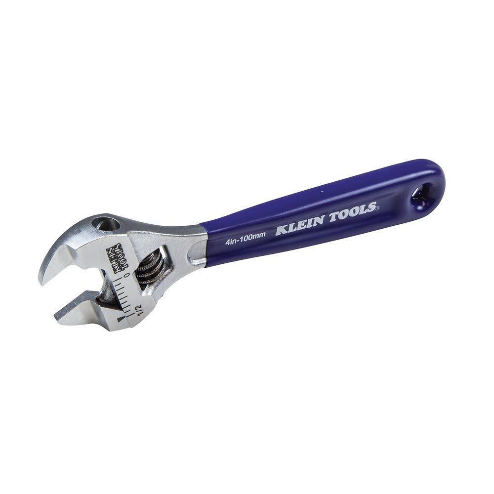 Klein Tools Slim-Jaw Adjustable Wrench 4″ - Ascmtools
