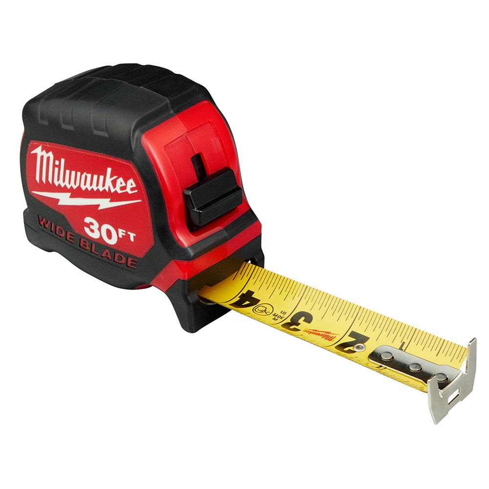 Milwaukee 30Ft Wide Blade Tape Measure - Ascmtools