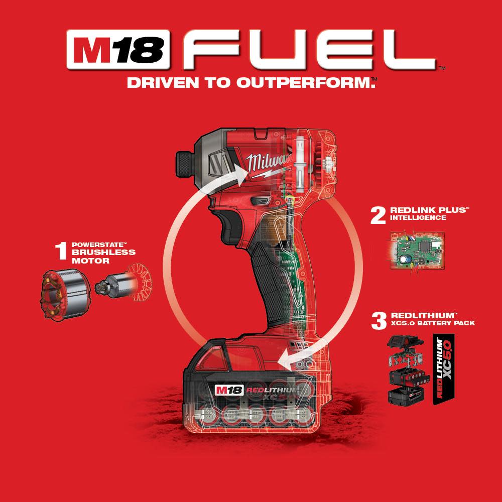 Milwaukee M18 FUEL SURGE 1/4 in. Hex Hydraulic Driver Kit - Ascmtools