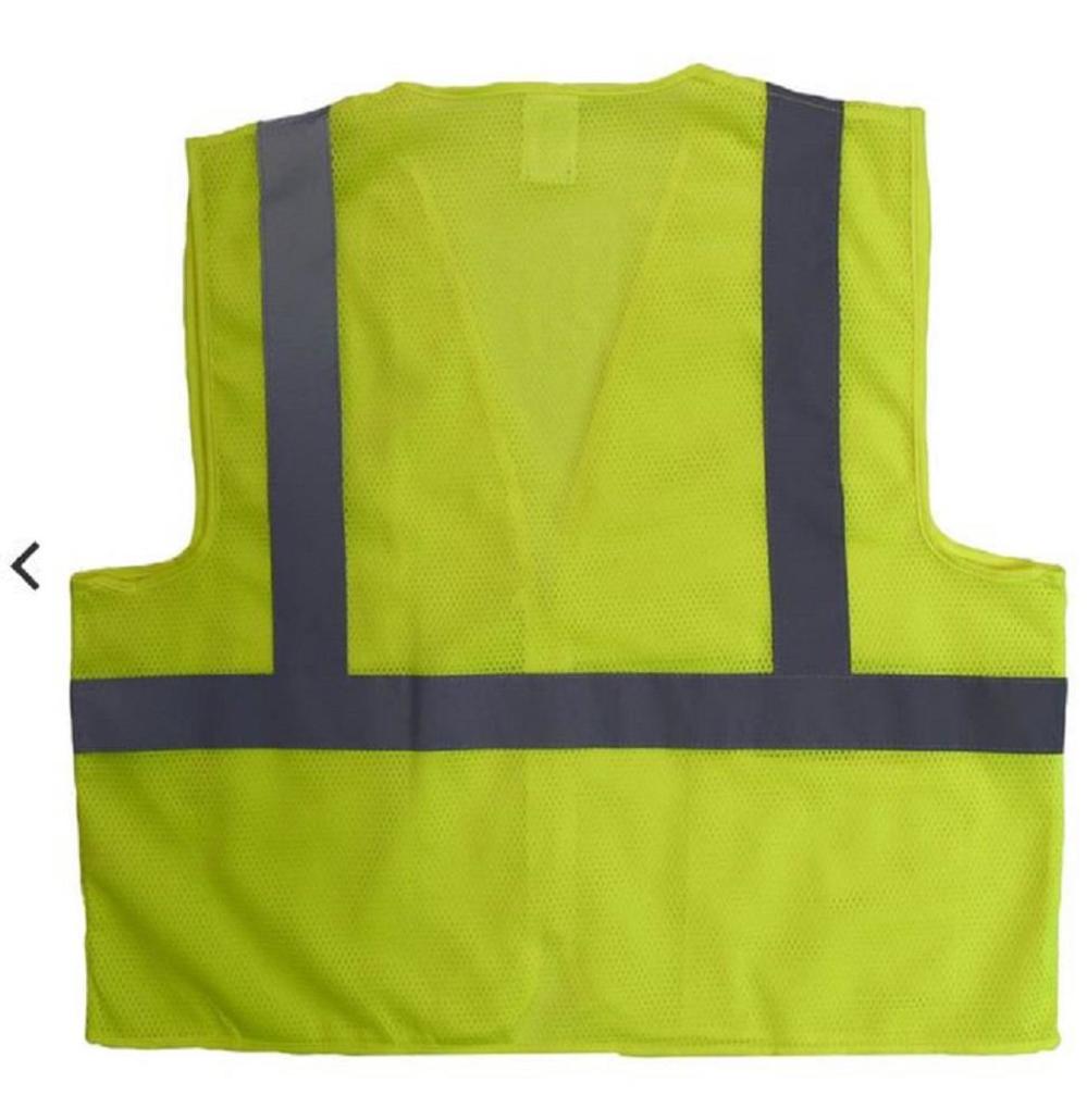 Radians Mesh Economy Type R Class 2 Safety Vest with Zipper – Hi Viz Green – L - Ascmtools