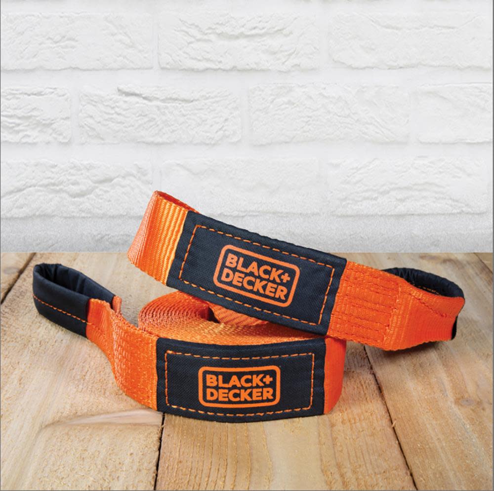Black and Decker Recovery Strap 2″ x 20′ Medium Duty 9000 LB Break Strength - Ascmtools