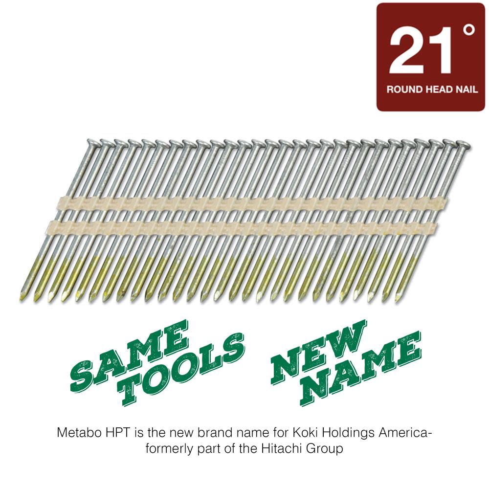 Metabo HPT 3″ Smooth Bright Basic Plastic Strip Nails 4000qty - Ascmtools
