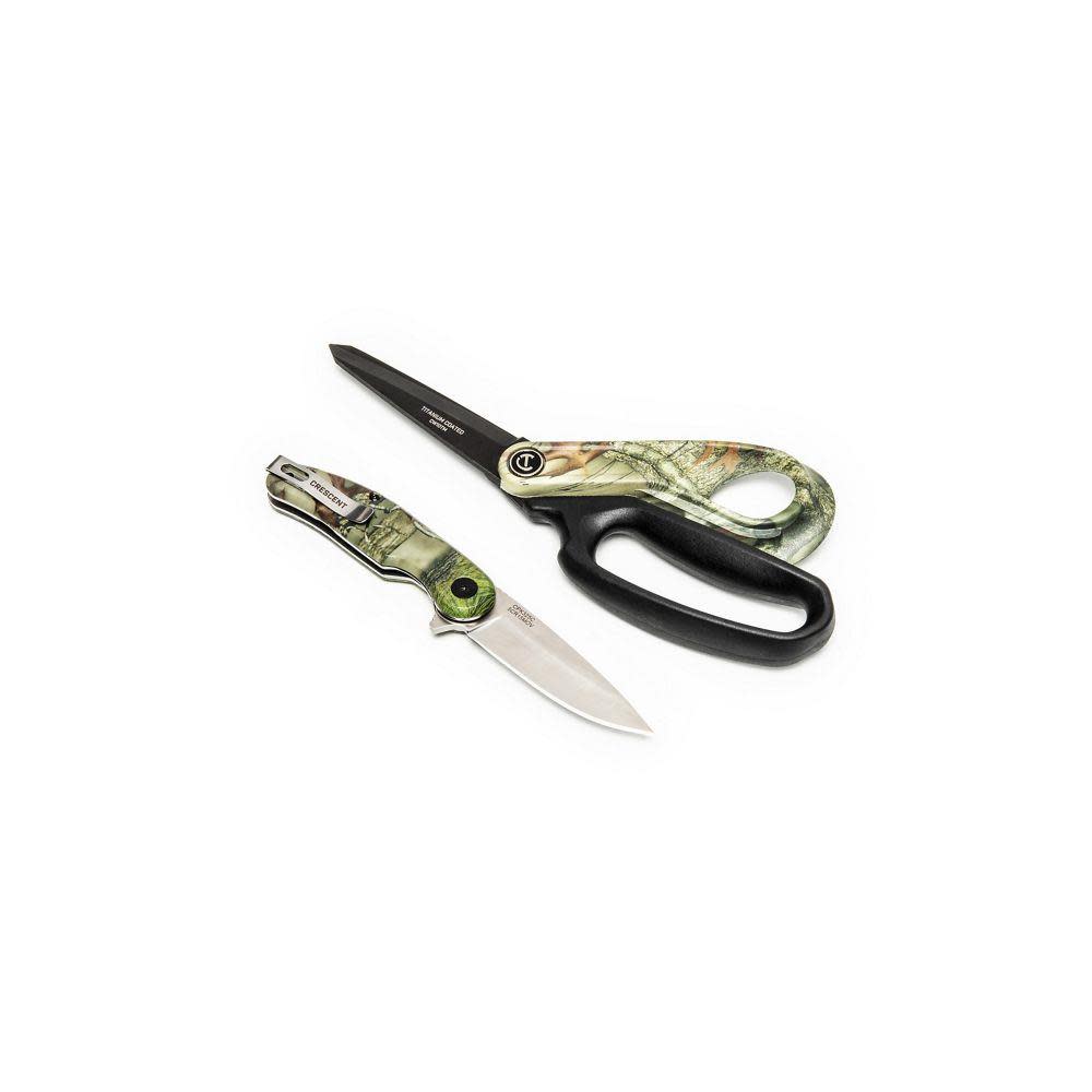 Crescent Wiss Pocket Knife and Shear Set Camo 2pc - Ascmtools