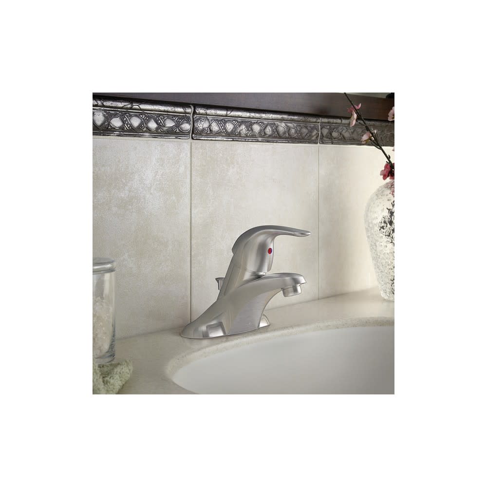 Moen Adler Bathroom Faucet Spot Resist Brushed Nickel Low Arc - Ascmtools