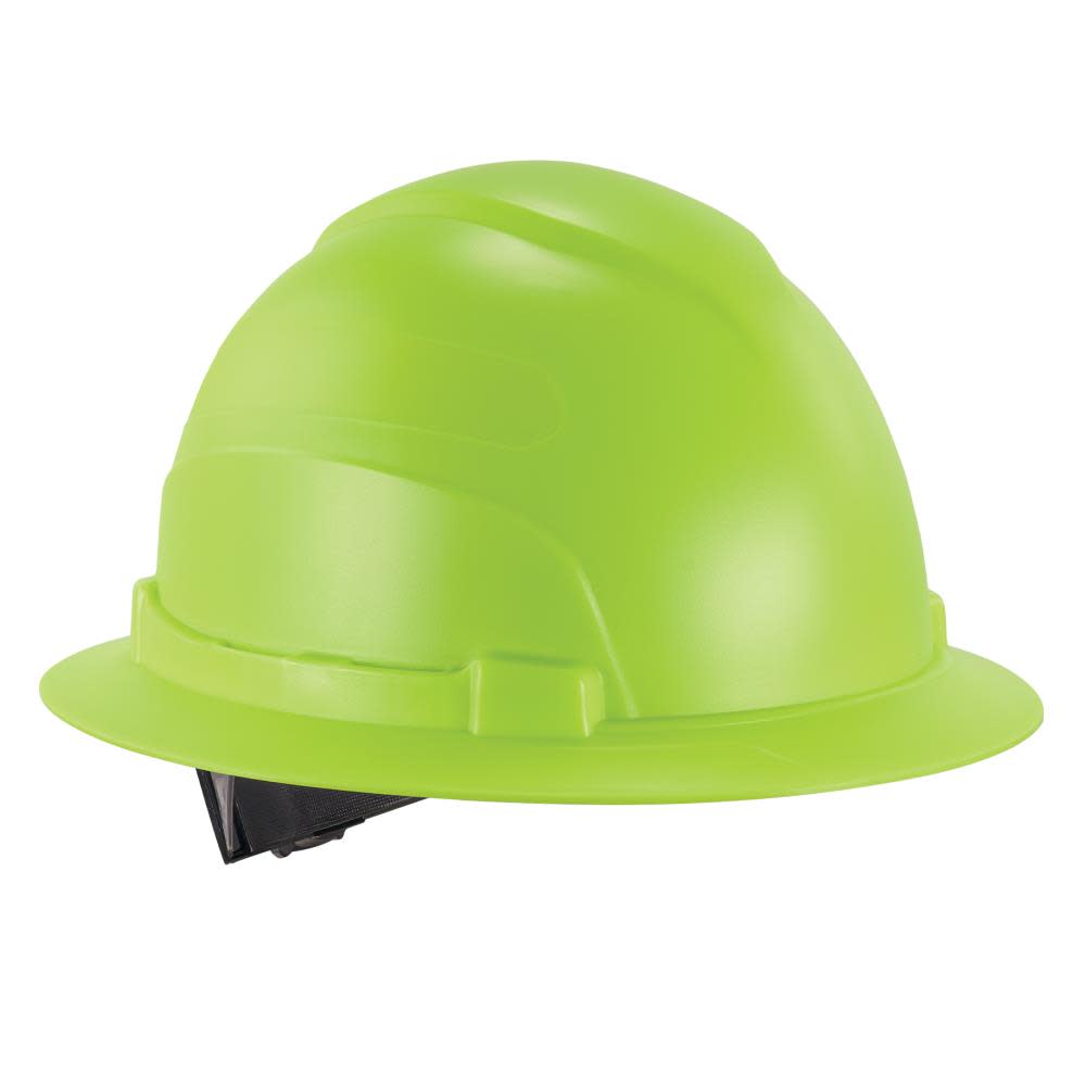 Ergodyne Skullerz 8969 Lime Lightweight Full Brim Hard Hat Class E - Ascmtools