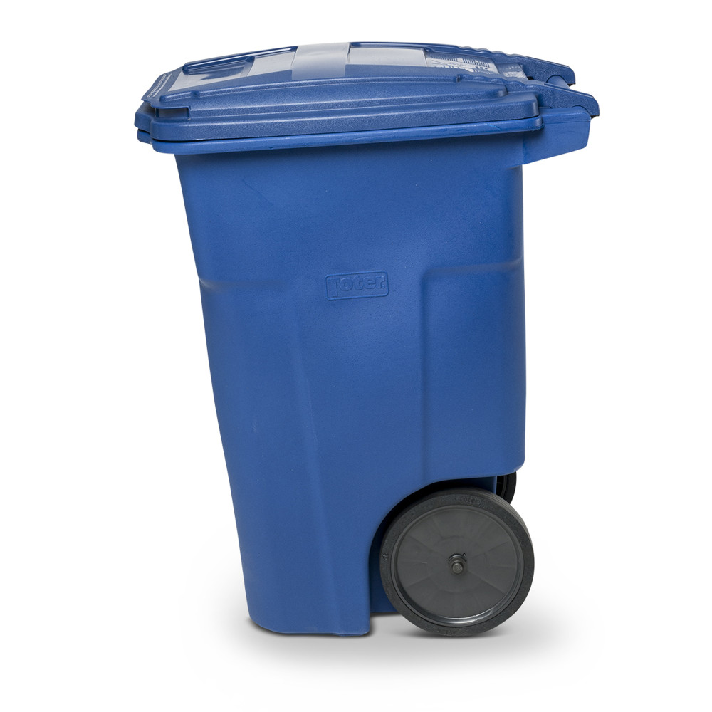 Toter 48 Gallon Trash Can with Smooth Wheels and Lid - Ascmtools
