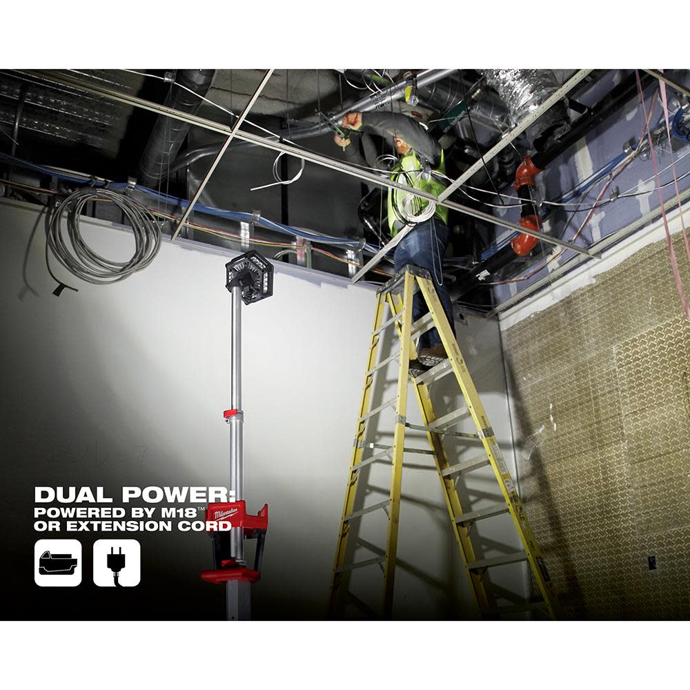 Milwaukee M18 ROCKET Dual Power Tower Light - Ascmtools