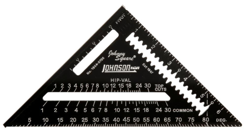 Johnson Level Johnny Square Professional Easy-Read Aluminum Rafter Square - Ascmtools