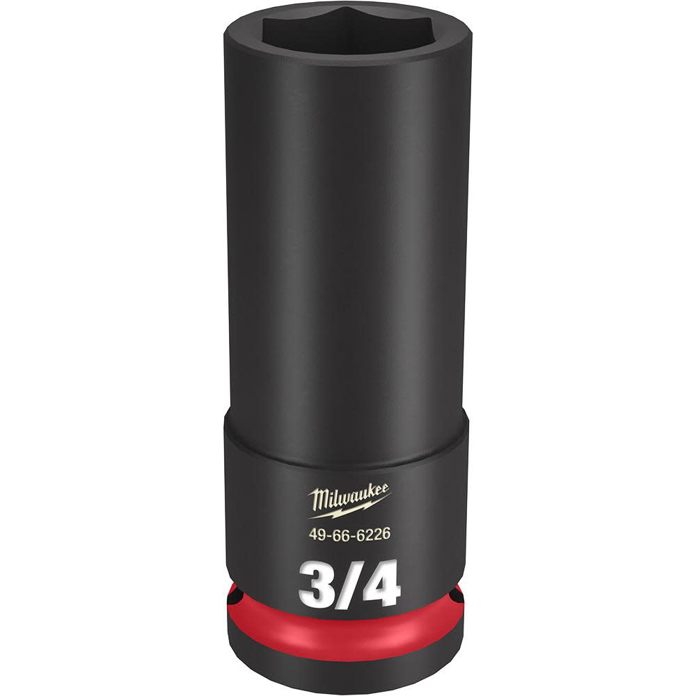 Milwaukee SHOCKWAVE Impact Duty Socket 1/2″ Drive 3/4″ Deep 6 Point - Ascmtools