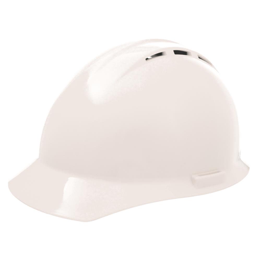 ERB White Americana Vent Hard Hat Ratchet Suspension - Ascmtools