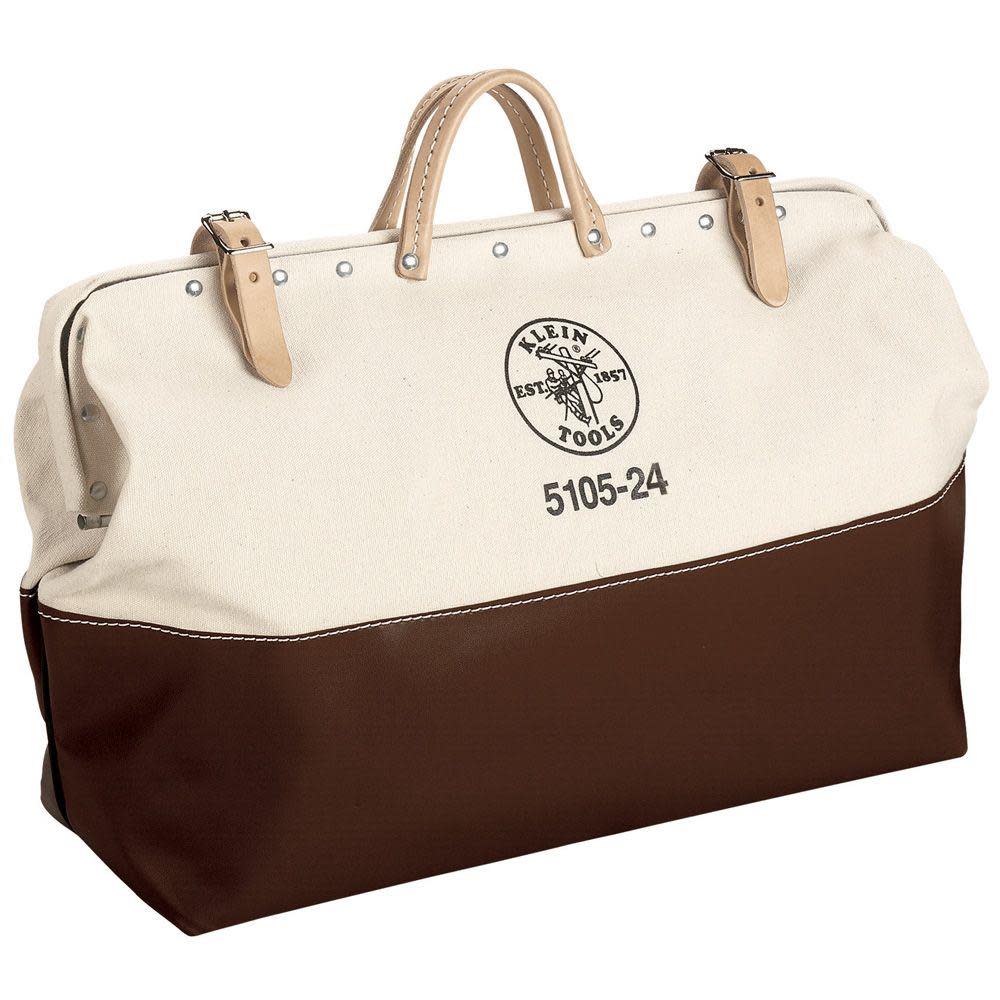 Klein Tools 24″ High-Bottom Canvas Tool Bag - Ascmtools