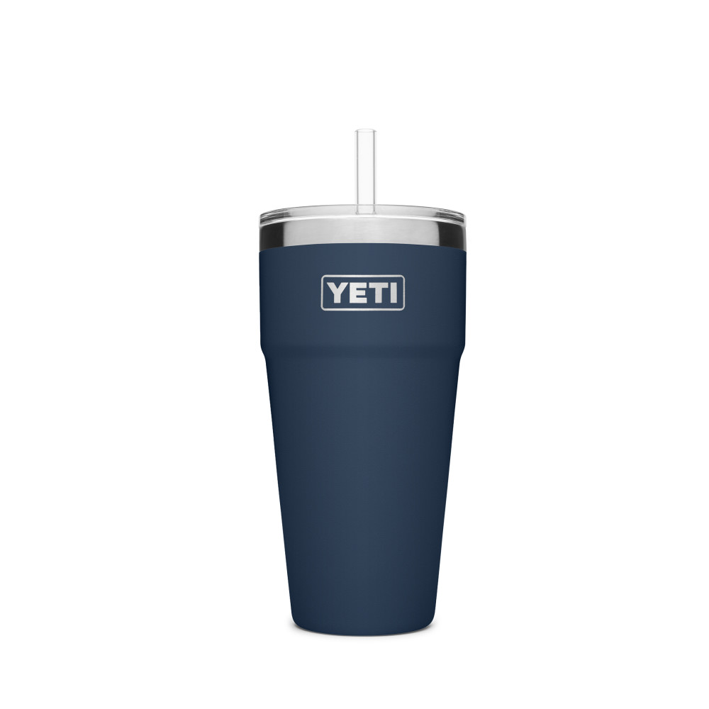 Yeti Rambler Stackable Cup with Straw Lid 26oz Navy - Ascmtools