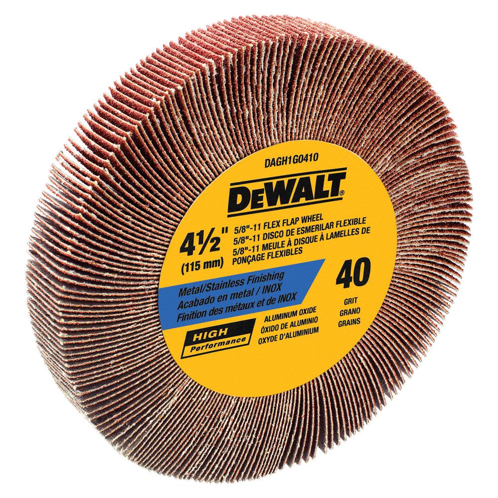 DEWALT 4-1/2 x 3/4 x 5/8 – 11 40 g Flap Wheel - Ascmtools