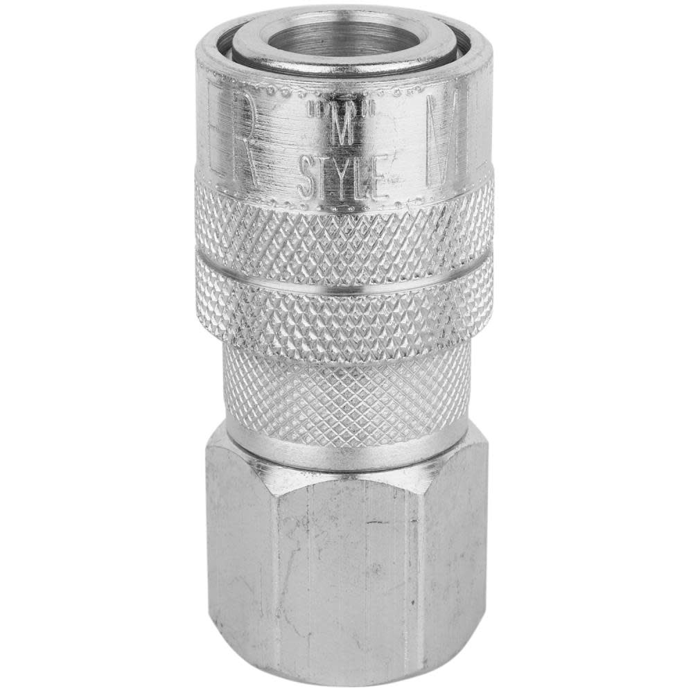 Milton 3/8″ FNPT Industrial Interchange M Style Quick Connect Steel Coupler - Ascmtools