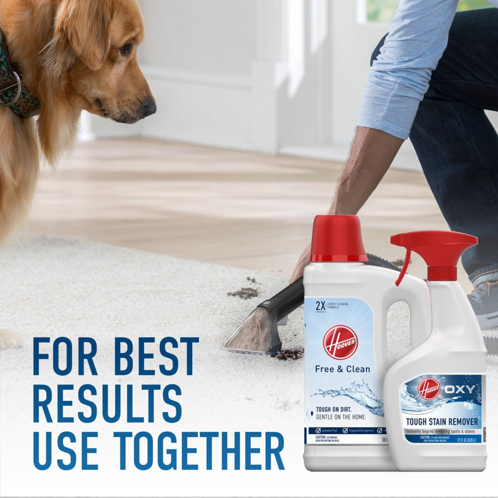 Hoover Residential Vacuum Free & Clean Hypoallergenic Carpet Cleaner Solution 50oz - Ascmtools