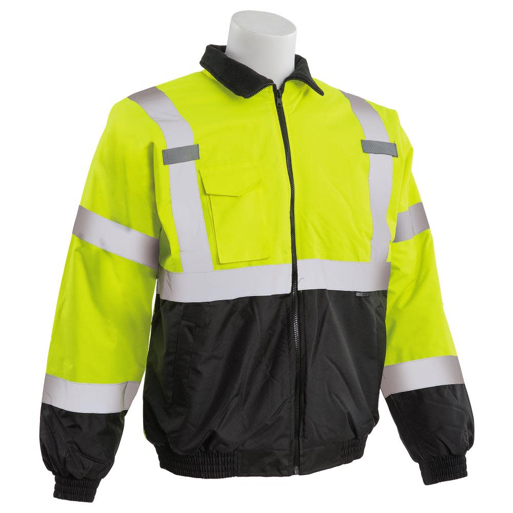 ERB W105 HVL/Black Bottom Value Bomber Jacket Hi-Viz Large - Ascmtools