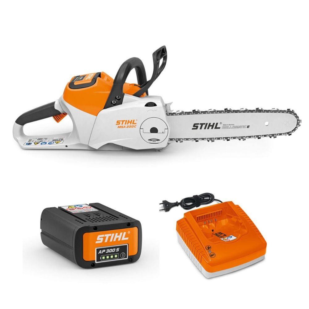 Stihl MSA 220 C-B 3/8 In. Pitch Chain Powerful Cordless 36V Lithium-Ion Battery Powered Chainsaw - Ascmtools
