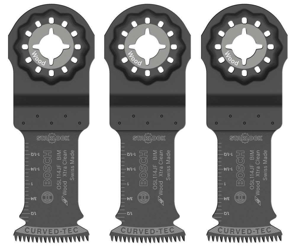 Bosch 1-1/4 In. Starlock Oscillating Multi Tool Bi-Metal Xtra-clean Plunge Cut Blade 3 pk. - Ascmtools