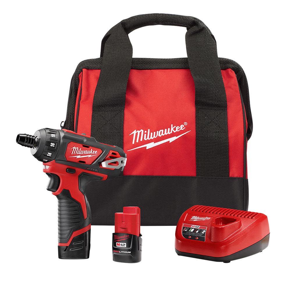 Milwaukee M12 1/4 in. Hex 2 Speed Screwdriver Kit - Ascmtools