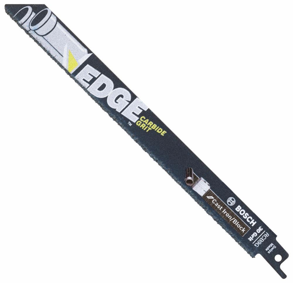 Bosch 9 In. 30 Grit Carbide-Grit Edge Reciprocating Saw Blade for Cast Iron/Block - Ascmtools