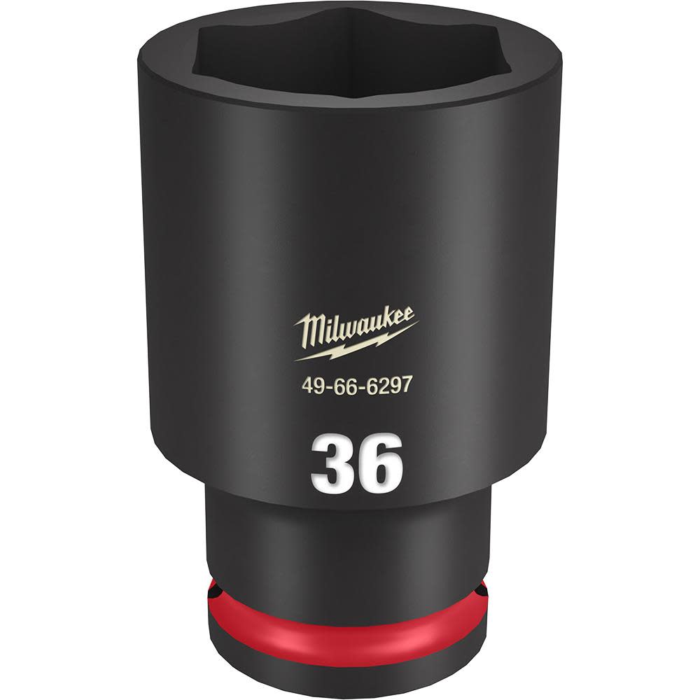 Milwaukee SHOCKWAVE Impact Duty Socket 1/2″ Drive 36MM Deep 6 Point - Ascmtools
