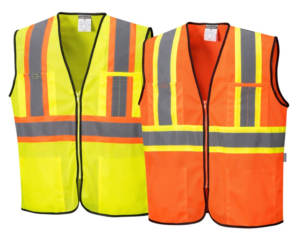Portwest Yellow Frisco Contrast Hi-Vis Vest – Large - Ascmtools