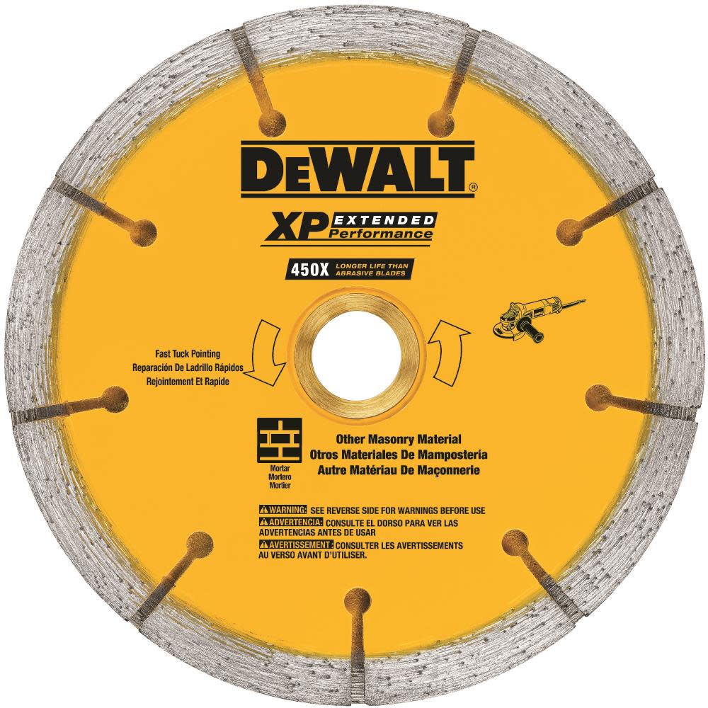 DEWALT 4.5-in x 0.250 XP Sandwich Tuck Point Blade - Ascmtools