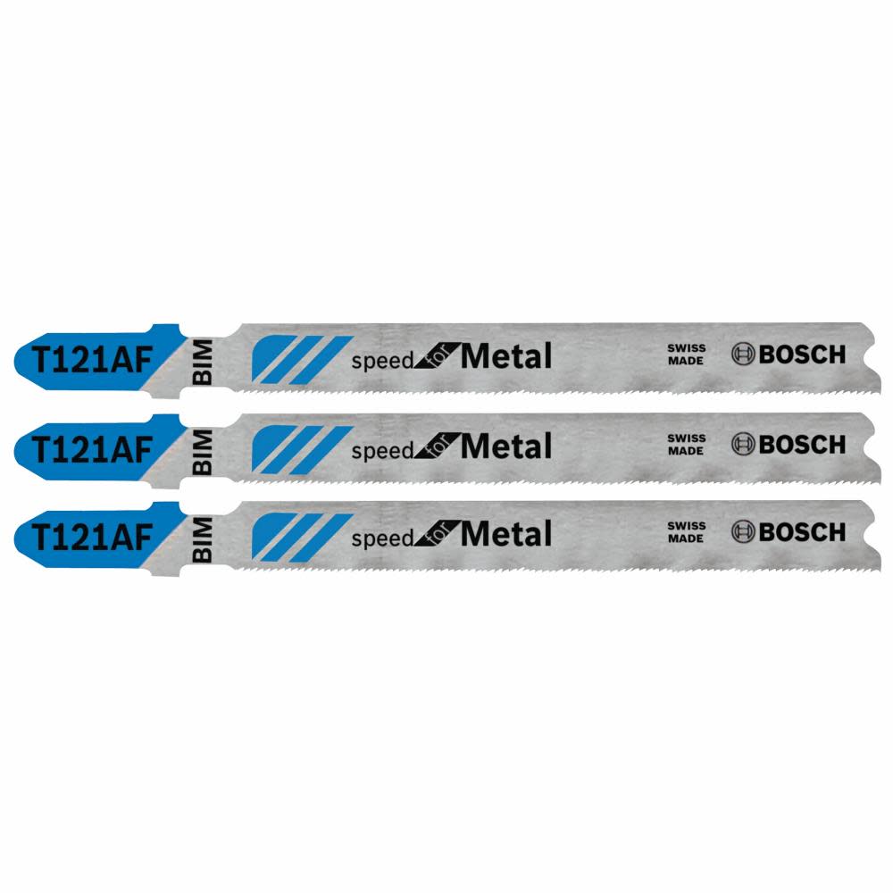 Bosch Jig Saw Blades 3pc 3 5/8″ 21 TPI Speed for Metal T Shank - Ascmtools