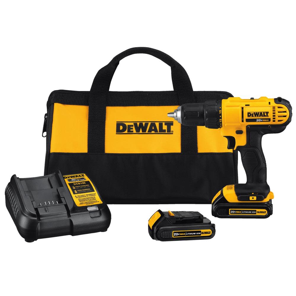 DEWALT 20 V MAX Li-ion Compact Drill/Driver Kit - Ascmtools