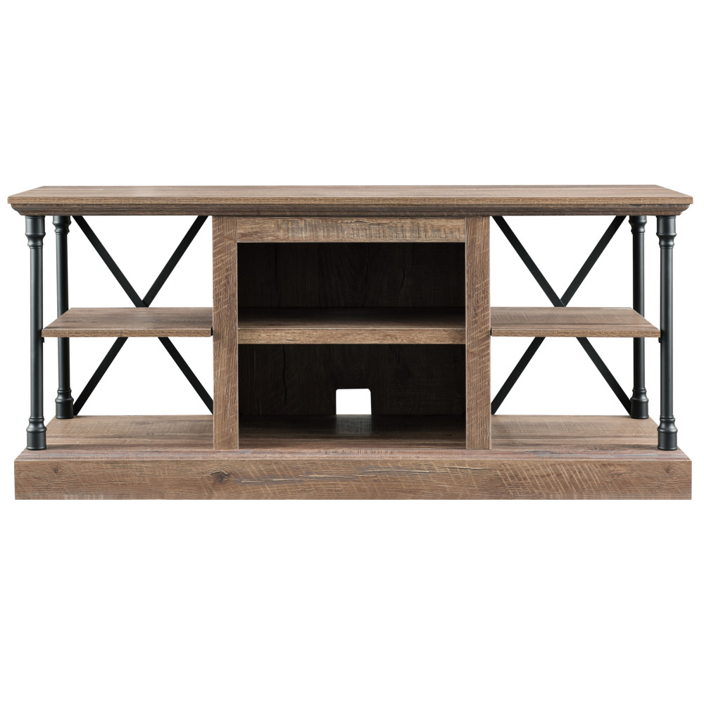 Hearthpro Industrial Open Abrasive Grain Coat Architecture Media Console - Ascmtools