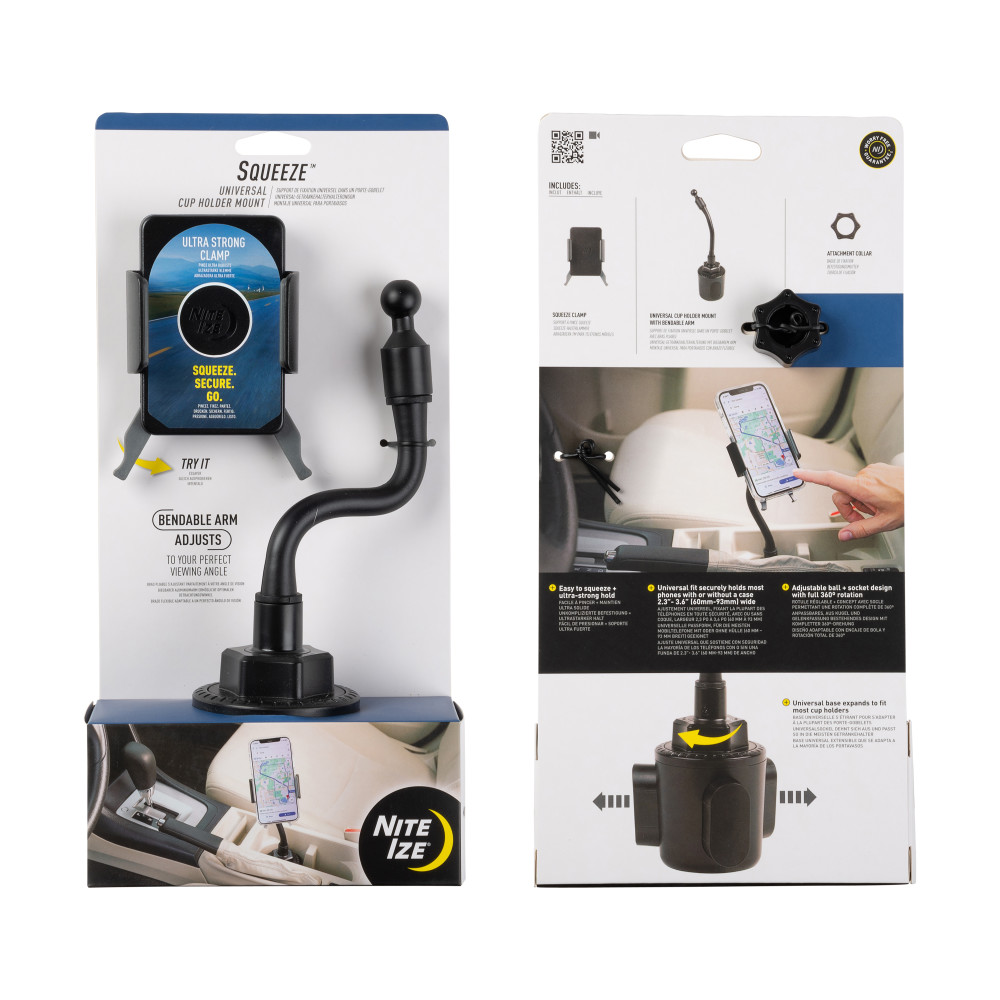 Nite Ize Squeeze Universal Cup Holder Mount - Ascmtools