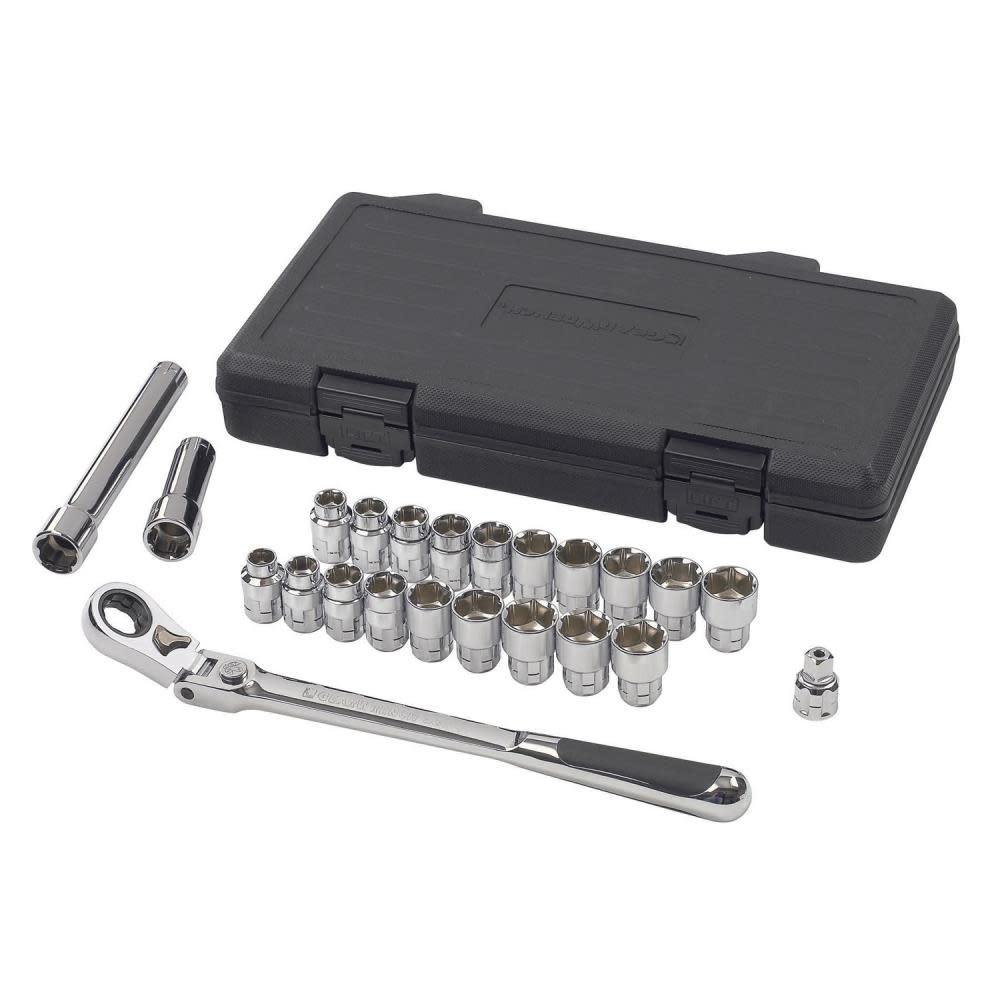 GEARWRENCH 23Pc Pass-Thru 3/8 Drive SAE and MM Set - Ascmtools