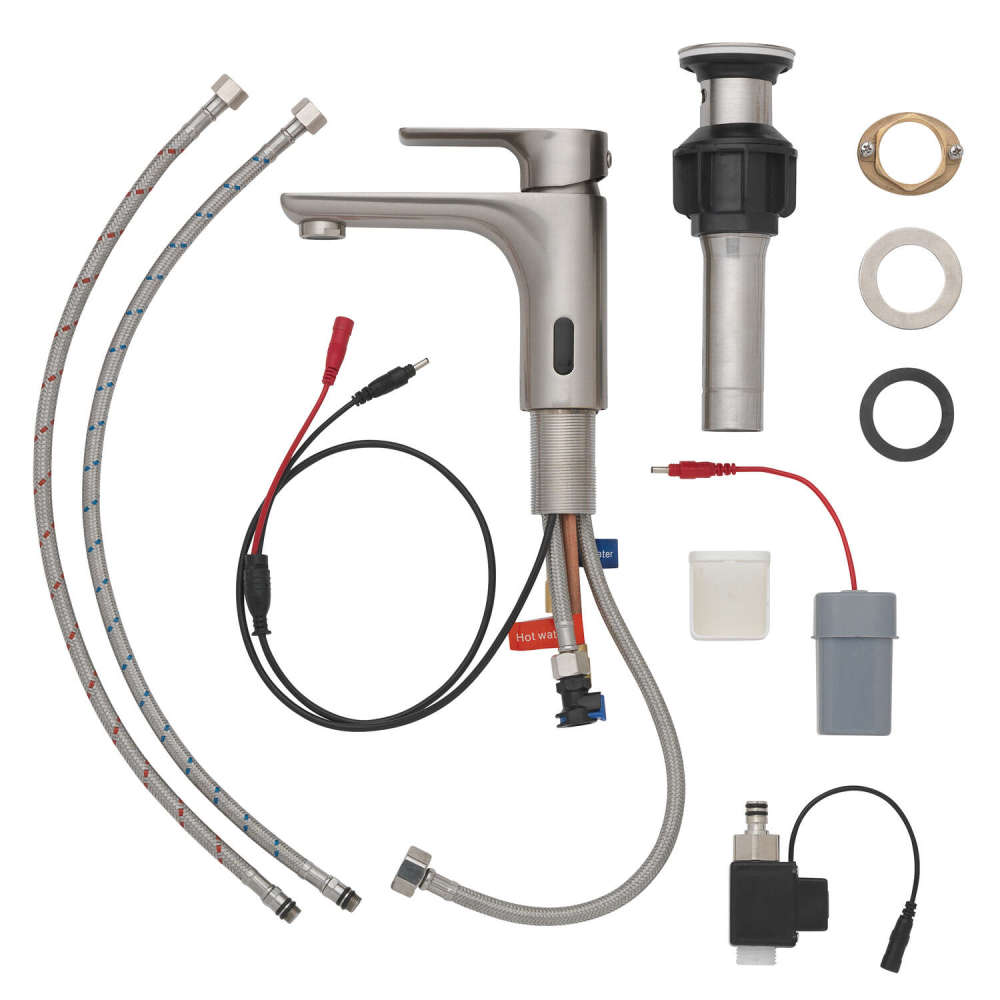 Homewerks Bathroom Sink Faucet Brushed Nickel 1 Handle - Ascmtools