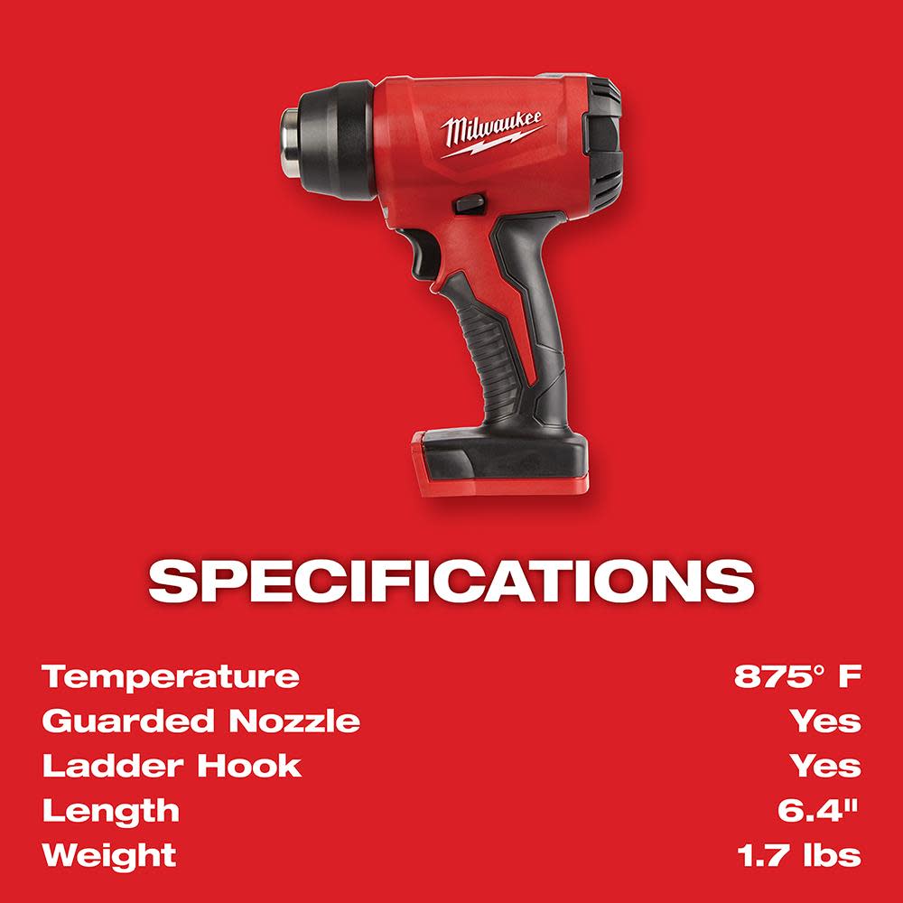 Milwaukee M18 Compact Heat Gun Kit - Ascmtools